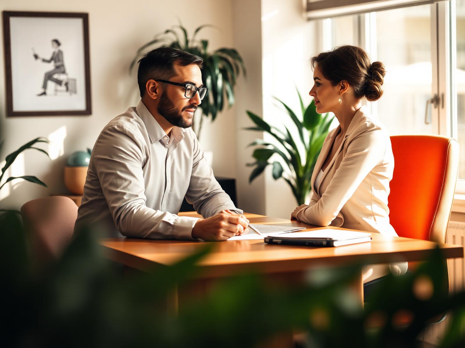 Tax advisor consulting with a client